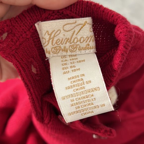 Heirloom red Christmas sweater dress 18M - Picture 5 of 5